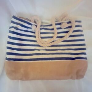 SOLD
Cute Blue and white striped bag